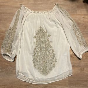 CHRISTOPHE SAUVAT OFF THE SHOULDER BLOUSE